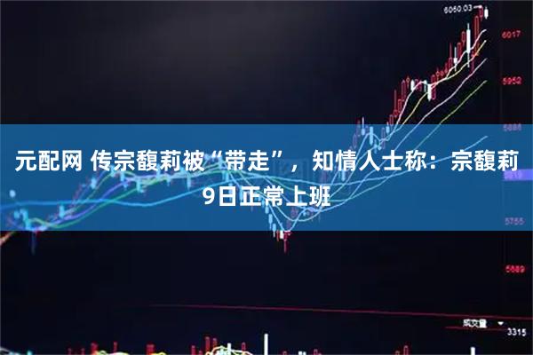 元配网 传宗馥莉被“带走”，知情人士称：宗馥莉9日正常上班