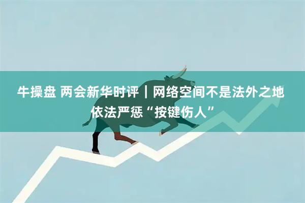 牛操盘 两会新华时评｜网络空间不是法外之地 依法严惩“按键伤人”