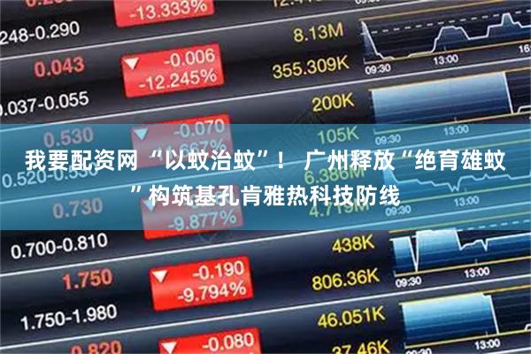 我要配资网 “以蚊治蚊”！ 广州释放“绝育雄蚊”构筑基孔肯雅热科技防线