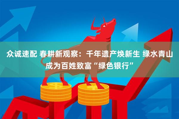 众诚速配 春耕新观察：千年遗产焕新生 绿水青山成为百姓致富“绿色银行”