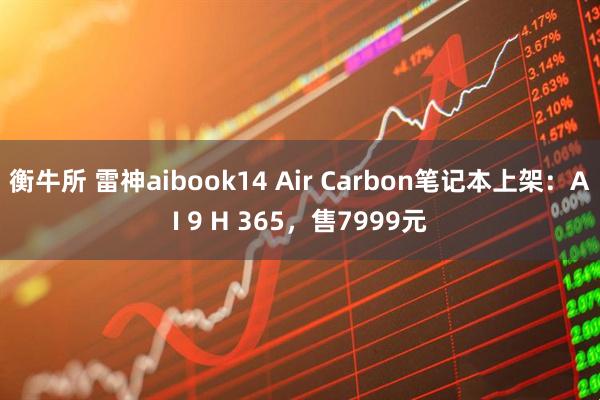 衡牛所 雷神aibook14 Air Carbon笔记本上架：AI 9 H 365，售7999元